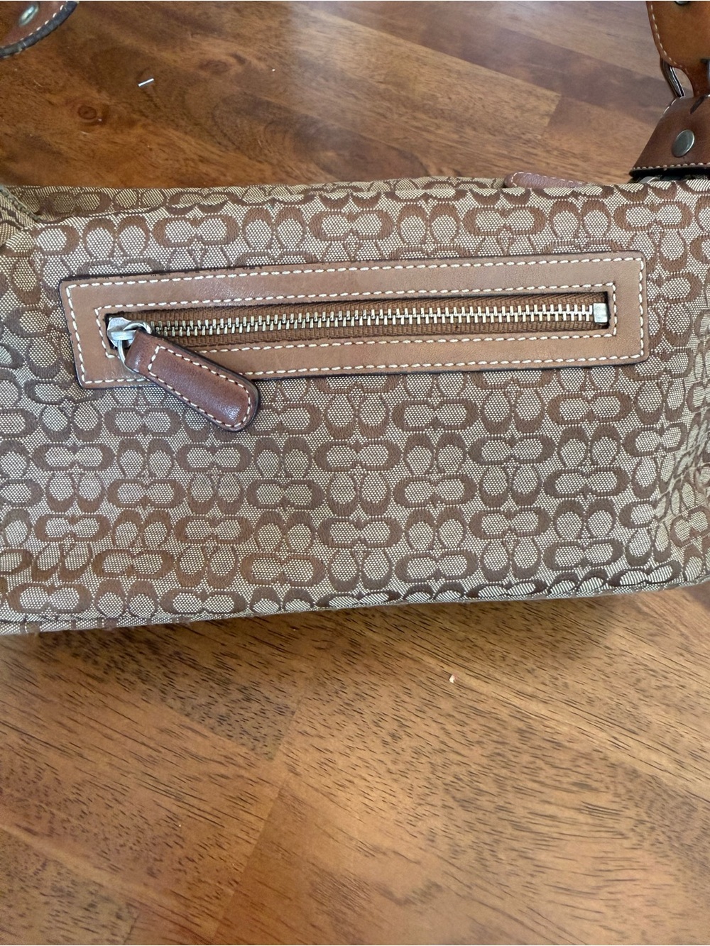 Coach Signature Sufflette Shoulder Bag Beige Y2K vintage - Picture 8 of 12